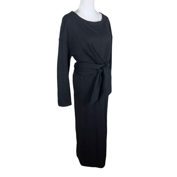 Modern Citizen Fei Cotton Tie Front Capsule Midi Dress Black NWOT Size XL - Picture 3 of 8